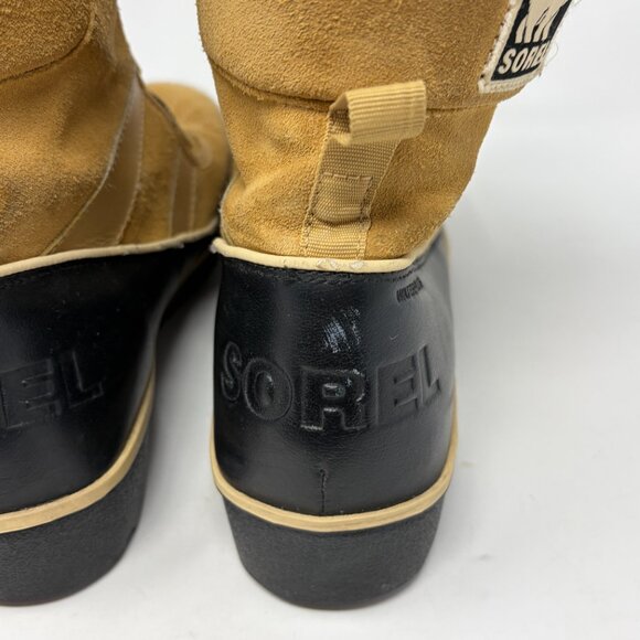 Sorel women's low Tivoli II boots 9.5 tan suede faux fur - Picture 5 of 9